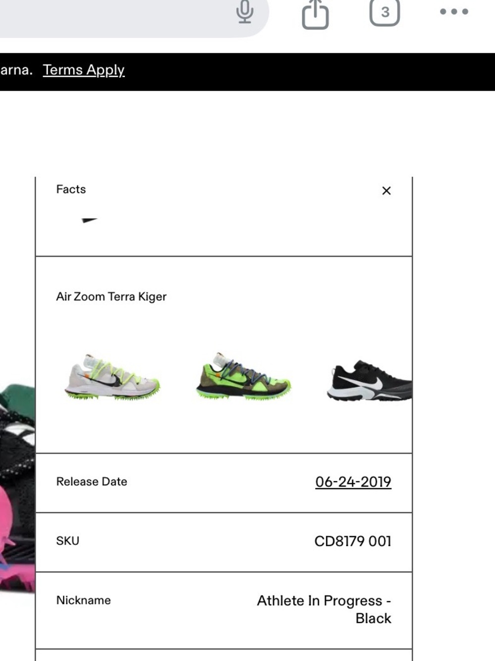 Off-White Nike Air Zoom Terra Kiger women’s Trail Runners Size 10.5 - Picture 8 of 11